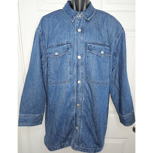 Madewell Womens Quilted Liner Jean Denim Jacket 2XL - Picture 2 of 6